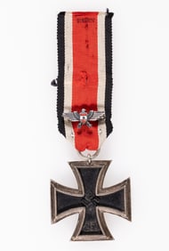 WWII GERMAN IRON CROSS W/ AUSTRIAN FIGHTER CLASP