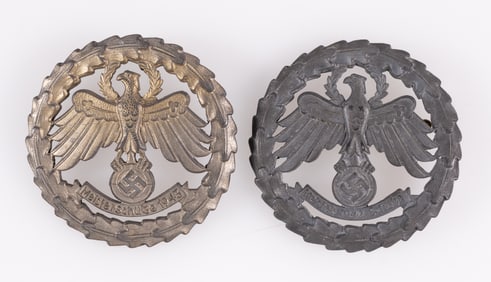 2 TYROLE MASTER SHOOTER BADGES