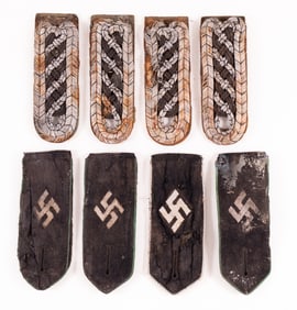 8 DUG WWII GERMAN SCHULTZPOLIZEI SHOULDER BOARDS