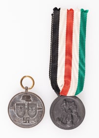 2 WWII GERMAN COOPERATION MEDALS [ITALY, SPAIN]