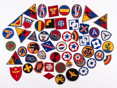53 WWII AMERICAN INSIGNIA PATCHES