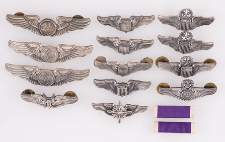 13 AMERICAN PILOT AND AIR CREW WINGS
