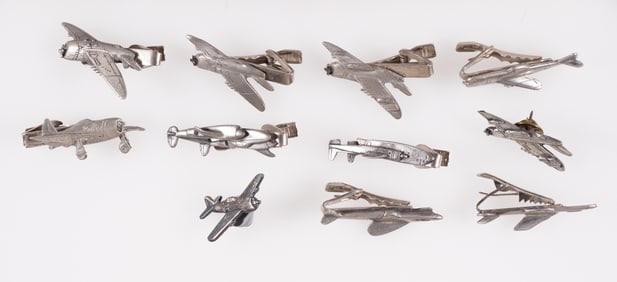 11 WWII AMERICAN PLANE TIE BARS