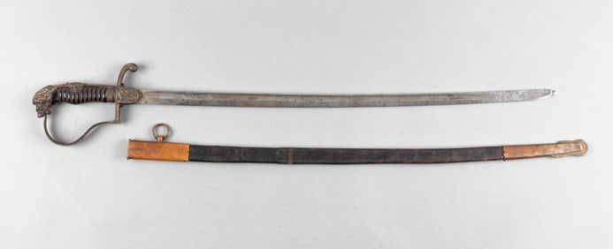WWI GERMAN RUBY EYE LIONHEAD SABER [UNMARKED]