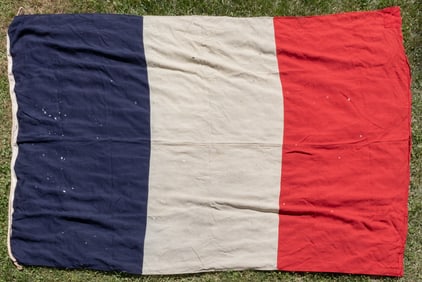 FRENCH LINE FLAGS AND SHIP SIGNS ILE-DE-FRANCE SS-LIBERTE