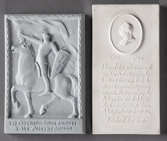 2 GERMAN PORCELAIN PLAQUES