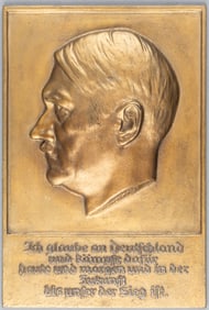 WWII GERMAN ADOLF HITLER PLAQUE