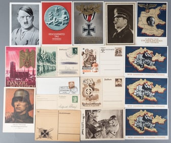16 WWII GERMAN POSTCARDS [HITLER, PARTY DAY]