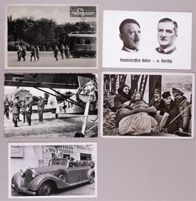 5 NAZI PROPAGANDA POSTCARDS
