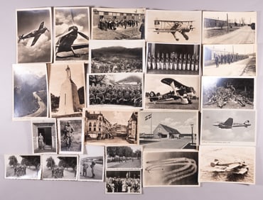 25 WWII GERMAN POSTCARDS AND PHOTOS