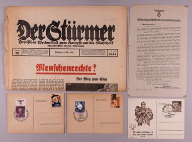 WWII GERMAN DER STURMER AND PROPAGANDA POSTCARDS