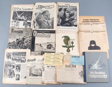 WWII GERMAN NEWSPAPERS AND MAGAZINES