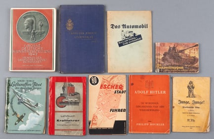 9 GERMAN NAZI BOOKS