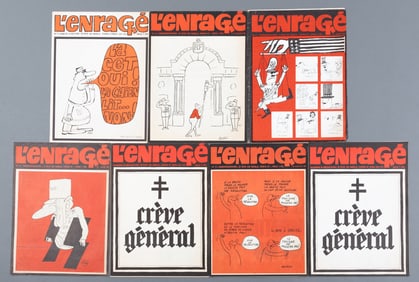 7 L'ENRAGE FRENCH SATIRICAL MAGAZINES
