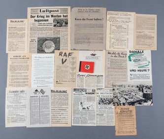 20 BRITISH ANTI-AXIS PROPAGANDA LEAFLETS