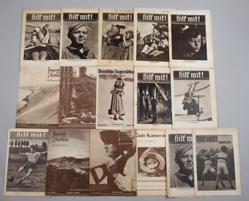 16 HITLER YOUTH NAZI PROPAGANDA MAGAZINES