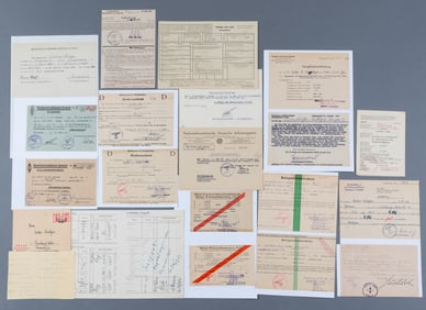 35 THIRD REICH HITLER YOUTH DOCUMENTS