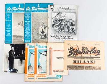 6 WWII DUTCH NATIONALE JEUGDSTORM YOUTH ORGANIZATION MAGAZINES