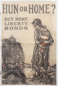 TWO WWI AMERICAN LIBERTY BONDS PROPAGANDA POSTERS [GERMAN HUNS]