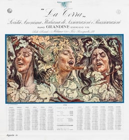 BASILIO CASCELLA LA VENDEMMIA 1926 ITALIAN CALENDAR