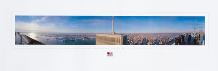 WORLD TRADE CENTER ONE NATION INDIVISIBLE PANORAMIC POSTER