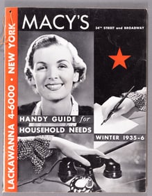 VINTAGE MACY'S WINTER 1935-6 CATALOG MAGAZINE