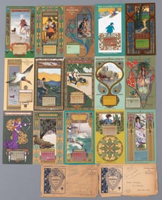 22 STROBRIDGE LITHO CO. CALENDAR CARDS [1905 AND 1906]