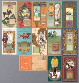 24 STROBRIDGE LITHO CO. CALENDAR CARDS [1903 AND 1904]