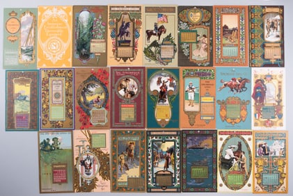 24 STROBRIDGE LITHO CO. CALENDAR CARDS [1903 AND 1904]