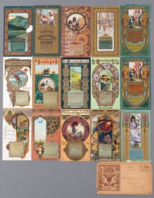 24 STROBRIDGE LITHO CO. CALENDAR CARDS