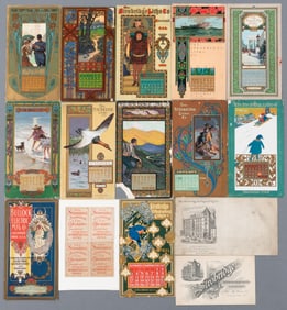 24 STROBRIDGE LITHO CO. CALENDAR CARDS