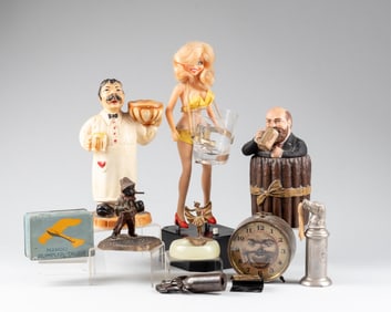 10 VINTAGE AMERICAN BAR ITEMS