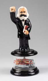 KARL MARX GERMAN WIND UP MUSIC FIGURINE