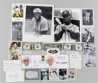 26 NEGRO LEAGUE BASEBALL PLAYERS AUTOGRAPHS