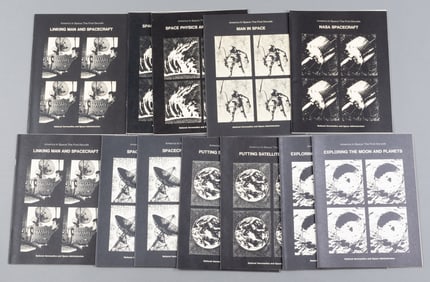 12 OFFICIAL NASA BOOKS 'AMERICA IN SPACE: THE FIRST DECADE'