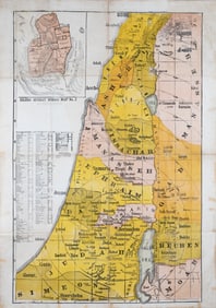 LATE 19TH CENTURY PALESTINE EILERS SUNDAY SCHOOL MAP NO 2