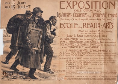 1915 FRENCH EXHIBITION POSTER BY LUCIEN JONAS