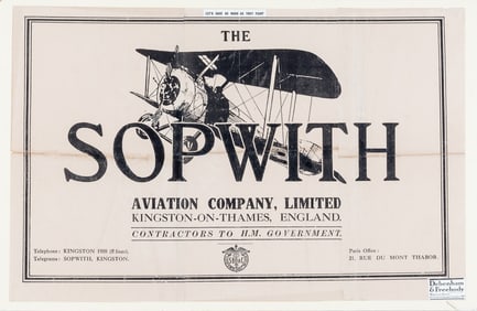 WWI SOPWITH AVIATION CO. POSTER