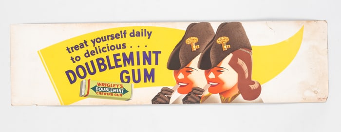 OTIS SHEPARD WRIGLEY'S DOUBLEMINT GUM TROLLEY CARD