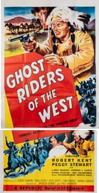 2 AMERICAN 3-SHEET WESTERN MOVIE POSTERS