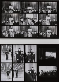 1964 BEATLES LIVE ON THE ED SULLIVAN SHOW NEGATIVES + CONTACT SHEETS