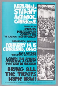 ANTI VIETNAM WAR STUDENT PROTEST POSTER
