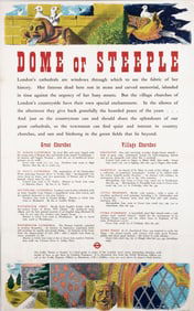 LONDON TRANSPORT DOME OR STEEPLE 1954 POSTER DENYS NICHOLLS