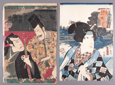 UTAGAWA KUNISADA [TOYOKUNI III] ANTIQUE WOODBLOCK PRINTS