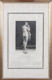 VENUS COMBING HER HAIR ENGRAVING BY JAQUES BOUILLARD
