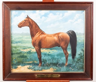 ANTIQUE RACING HORSE ORIGINAL PAINTING [BOURBON CHIEF]