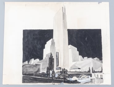RADIO CITY MUSIC HALL DRAWING [GLENN CRAVATH]