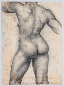 5 NUDE STUDY DRAWINGS