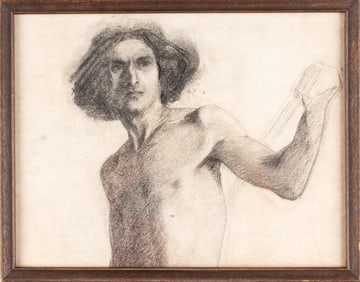 TWO NUDE FIGURE DRAWINGS
