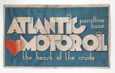VINTAGE ATLANTIC OIL BANNER BY ALEXEY BRODOVITCH